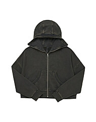 엔타이어스튜디오 ES2106WB (FULL ZIP WASHED BLACK) 헤비 공용 후드집업