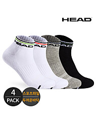 헤드 남성 스포츠파일 넥컬러 배색 발목양말 4P_MX