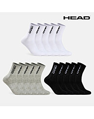 [헤드] 남성 세로라인 탑로고 중목양말 5PACK