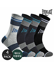 에버라스트 남성 쿠션 배색패턴 등산 장목양말 4P_MX