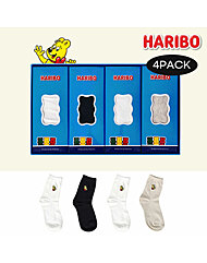 하리보 골드베어 심플 중목양말 4PACK 선물세트