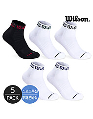 윌슨 남성 스포츠 쿠션 프론트 컬러네임 발목양말 5P_MX