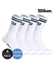 윌슨 남성 스포츠 쿠션 넥 투링글 크루삭스 4P_MX