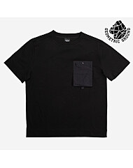 지오메트릭 그라운드 남성 포켓 반팔 티셔츠 블랙