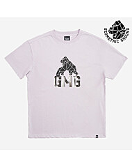 지오메트릭 그라운드 남성 심볼 렌티큘러 반팔 티셔츠 퍼플