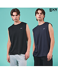 [EXR] 25SS 남성 논 슬리브 티셔츠 1+1 네이비 블랙