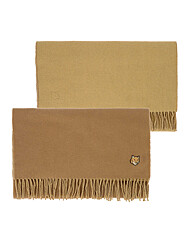 메종키츠네 머플러 NM06201WA0018 P245 볼드 폭스 헤드 더블 페이스 프린지 머플러 당일발송