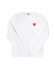 꼼데가르송 긴팔 AX-T118-051 2 플레이 레드 하트 와펜 남성긴팔티 여성긴팔티 당일발송