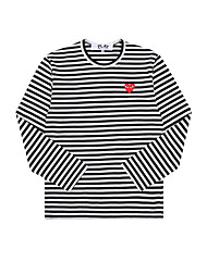 꼼데가르송 긴팔 AX-T164-051 1 플레이 레드 하트 와펜 스트라이프 남성긴팔티 여성긴팔티 당일발송