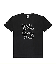 와일드동키 반팔 T-CHAIN LOGO BLACK 로고 반팔티 당일발송