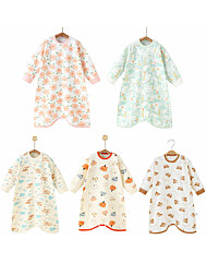 신생아 아기 꿀잠 코튼면 긴팔 슬립색 수면조끼