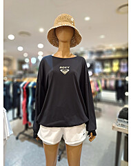 [록시] UPF50+ 써머 베케이션 루즈 긴팔 래쉬가드 (RF21RS069-BLK)