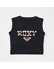 [록시] Sandy sky crop top 2 크롭 슬리브리스 래쉬가드 (RF21RE078-BLK)