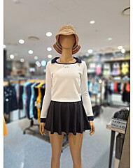 [빌라봉] 여성 Collared 래쉬가드 (WF31RS036-WHT)