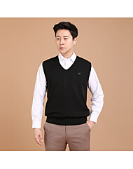 남자 가을 엠블럼 베이직 니트 조끼 DO-VEW-V