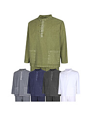 남성 간절기 천연 워싱 라운드넥 생활한복 상하의 세트 SS-HBA-Q006