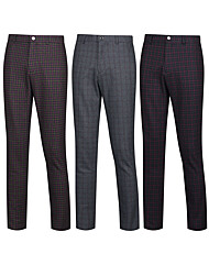 남성 중년 겨울 허리밴딩 투웨이 체크 골프바지 FW-PTWG-70