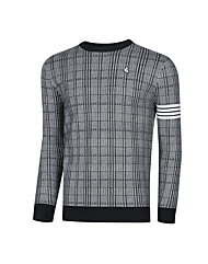 남성 타탄체크 캐시미어 라운드넥라인 골프니트 LB-KNG-KS21M111