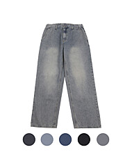 남성 사계절 뒷밴딩 세미와이드 데님 SQ-JEA-3003