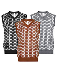 맨즈 골프 간절기 울혼방 윈도우패턴 니트 조끼 LB-VEW-2211