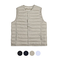 멘즈 데일리 경량 버튼 패딩 조끼 WS-VEP-WCVM583
