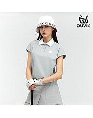 듀빅 여성 브루종 배색 요꼬 반팔티셔츠 DF2WTS135LG