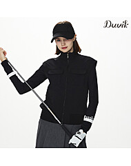 듀빅 여성 풀집업 하프넥 브루종 우븐 베스트 DF3WWV571BK