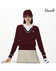 듀빅 여성 Y카라 페이크 투웨이 니트스웨터 DF3WSW257BD
