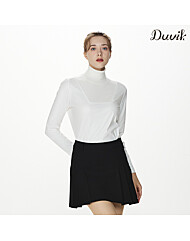 듀빅 여성 롱 터틀 방풍 이너 니트스웨터 DF4WSW299WH