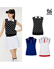 듀빅 여성 Y카라 컬러 포인트 민소매 스웨터 DG2WSV248