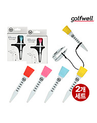골프웰 에이밍 가이드 컨트롤 골프티 2세트 GW553-GT76