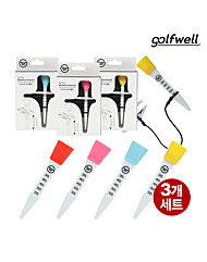 골프웰 에이밍 가이드 컨트롤 골프티 3세트 GW553-GT76