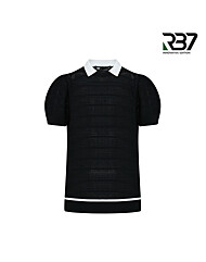 [RB7] 여성 니트 라운드 카라 반팔스웨터 R4MWKT877