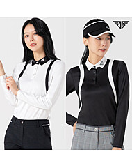 다운블로우 여성 스판 배색 카라 긴팔티셔츠 DBFWL2001W