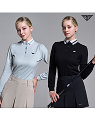 다운블로우 여성 PK 배색 카라 긴팔티셔츠 DB5FT2511W