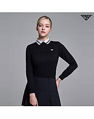 다운블로우 여성 PK 배색 카라 긴팔티셔츠 2511W