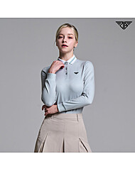 다운블로우 여성 PK 배색 카라 긴팔티셔츠 2511-1W