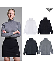 다운블로우 여성 심플 하이넥 긴팔티셔츠 DBC4FT6509W