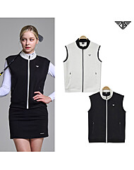 다운블로우 여성 풀집업 자가드 조끼/베스트 DBF5V2509W