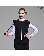 다운블로우 여성 풀집업 자가드 조끼/베스트 2509-1W