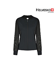 헬베스코 여성 집업 소매 메쉬 후드 저지 점퍼 H2MWJP662