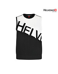 헬베스코 여성 배색 레터링 울 니트 베스트 H1FWKV864