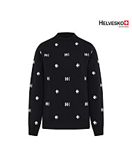 헬베스코 여성 하프넥 로고패턴 울 니트스웨터 H2WWKT874