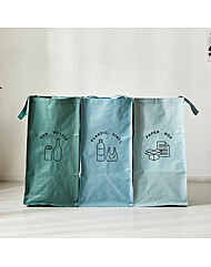 모던하우스 메이플 재활용 분리수거함 3P세트 30x30x60cm 그린 CL1323007