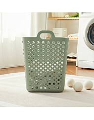 모던하우스 바람솔솔 사각 빨래 바구니 40L L 올리브 CL0323002