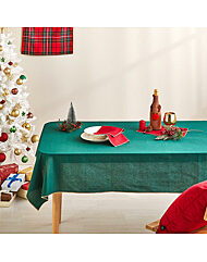 모던하우스 솔리드 글리터 엣지 테이블보 110x170 그린 EM9124010