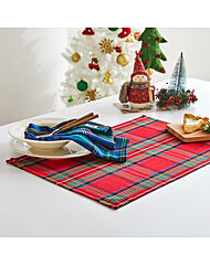 모던하우스 타탄 체크 키친크로스 2P 세트 그린/레드 EM9124032