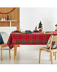모던하우스 타탄 체크 테이블보 110x170 4인 레드 EM9124033