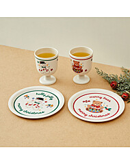 모던하우스 코지베어 크리스마스 멜라민 4P세트 접시2P&고블렛2P PL9124001