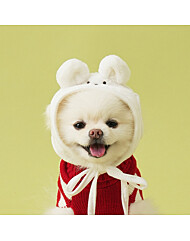 모던하우스 펫본) 화이트베어 펫모자 PT0624016